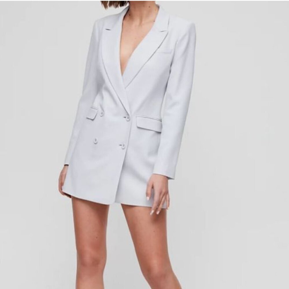 Babaton Amell Blazer Dress in Micro Chip Size 4